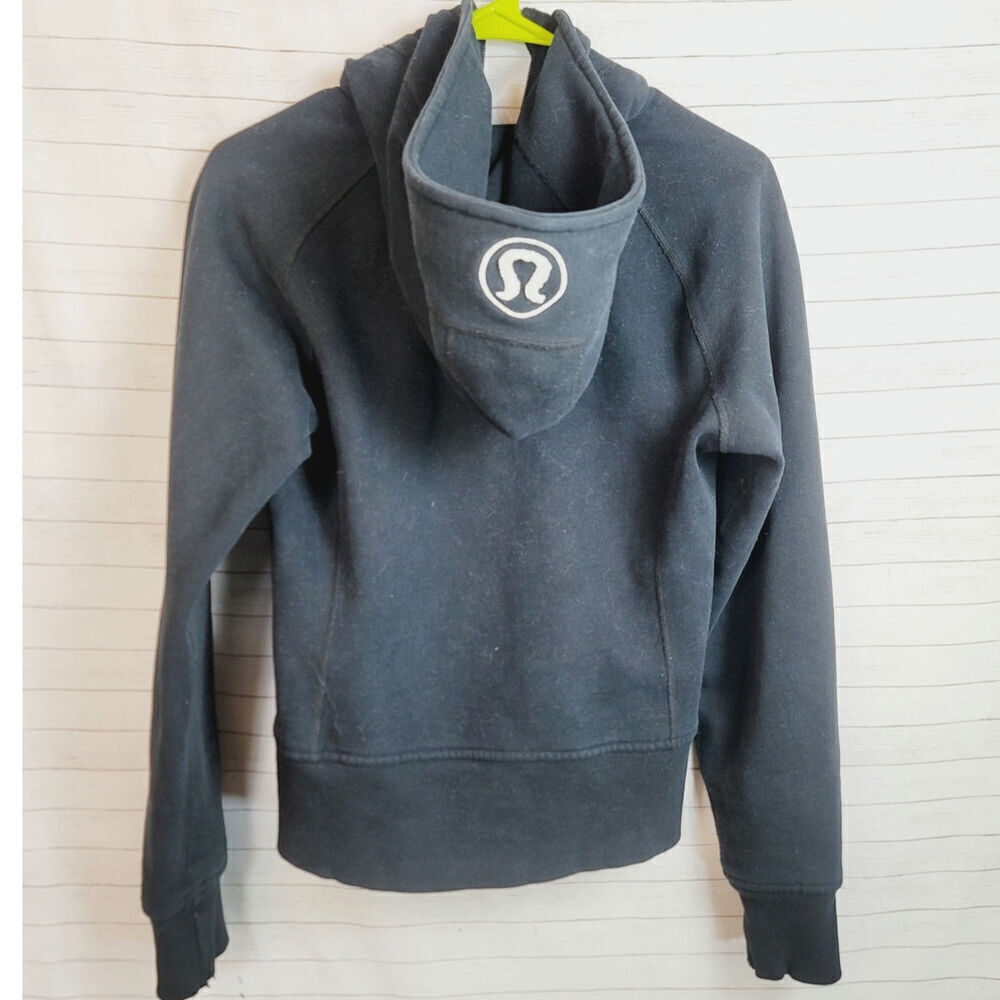 Lululemon Athletica Classic Scuba Full Zip Hoodie in Black, sz 8/10 - Picture 7 of 11